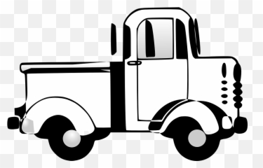 Truck Transportation Vehicle - Clipart To Black And White Transparent Emoji