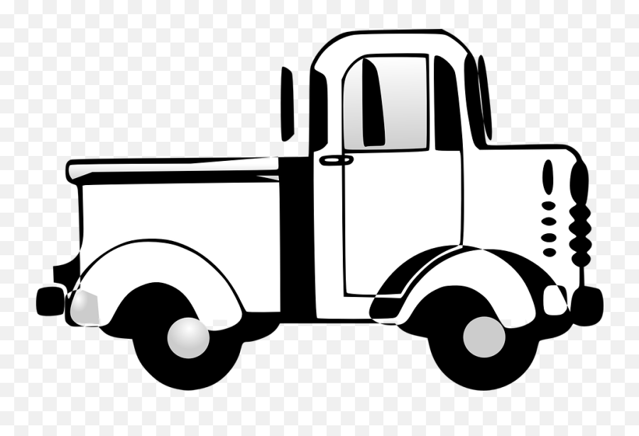 Truck Transportation Vehicle - Truck Clipart To Black And White Transparent Emoji,Moving Truck Emoji