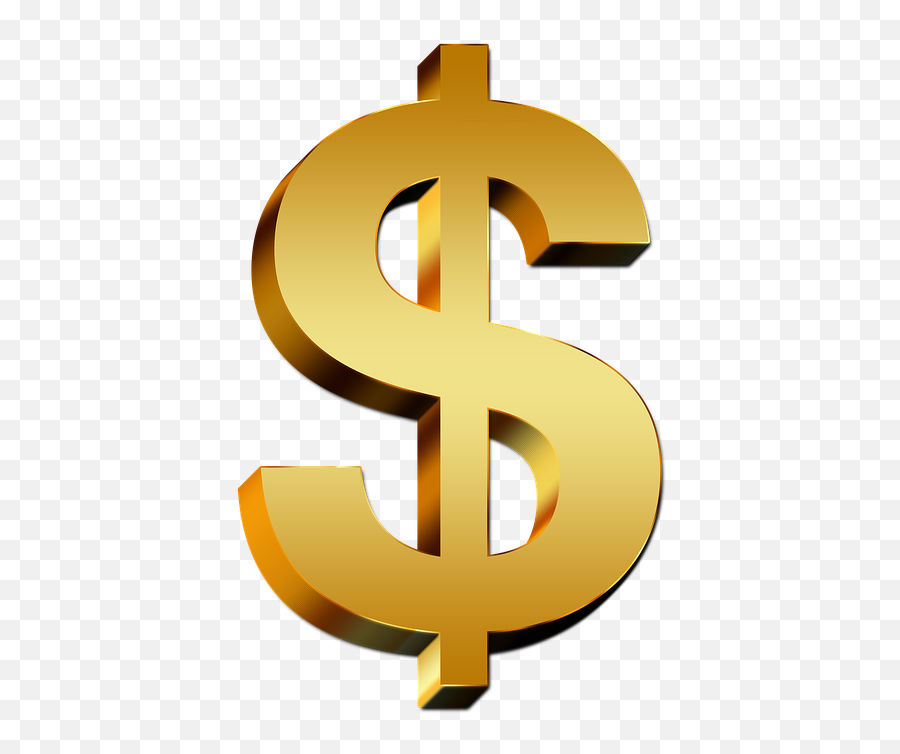 Finance Dollar Financial World - Transparent Background Gold Dollar Sign Png Emoji,Cash Bag Emoji
