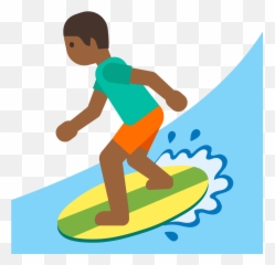 Emoji U1f3c4 1f3fe - Surfista