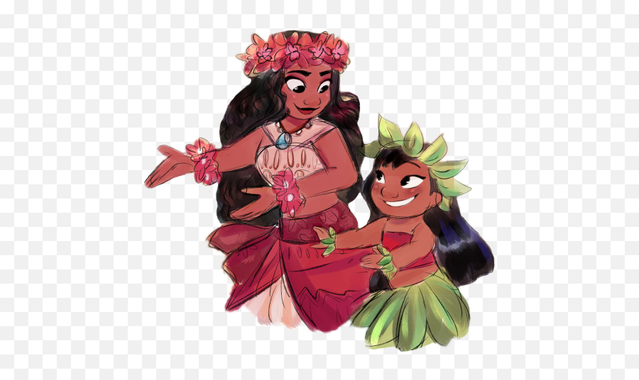 Flowercrown Aloha Ohana Moana - Disney Moana Fan Art Emoji,Hula Emoji