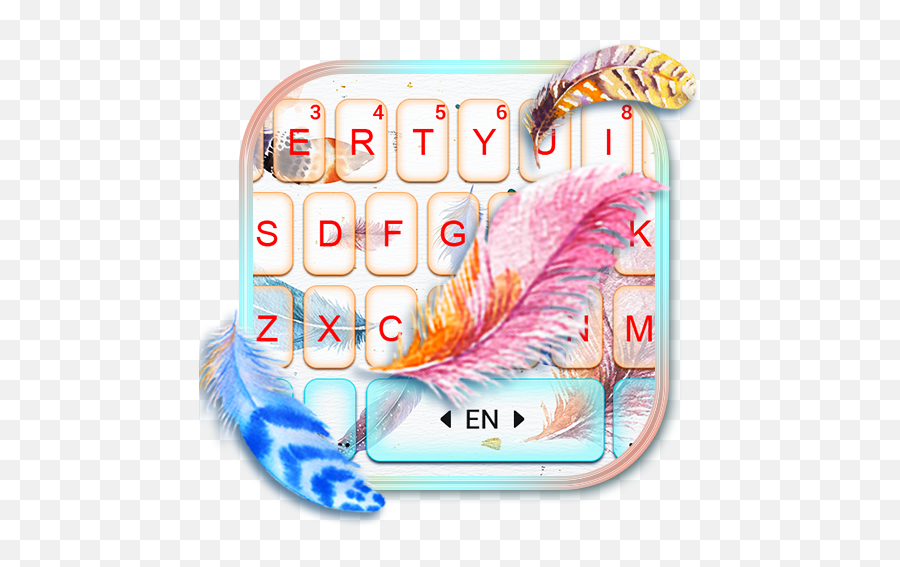 Watercolor Lite Feather Keyboard Theme - Apps On Google Play Illustration Emoji,Emoji Feather