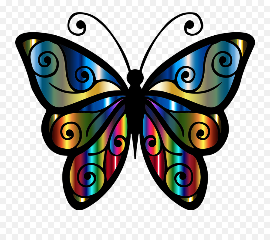 Free Image On Pixabay - Abstract Animal Art Butterfly Gambar Kupu Kupu Warna Warni Emoji,Free Butterfly Emoji