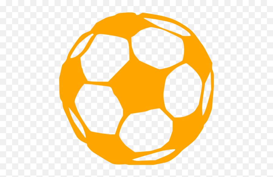 Orange Soccer 2 Icon - Free Orange Sport Icons Molde De Balon De Fútbol En Foami Emoji,Soccer Emoticon