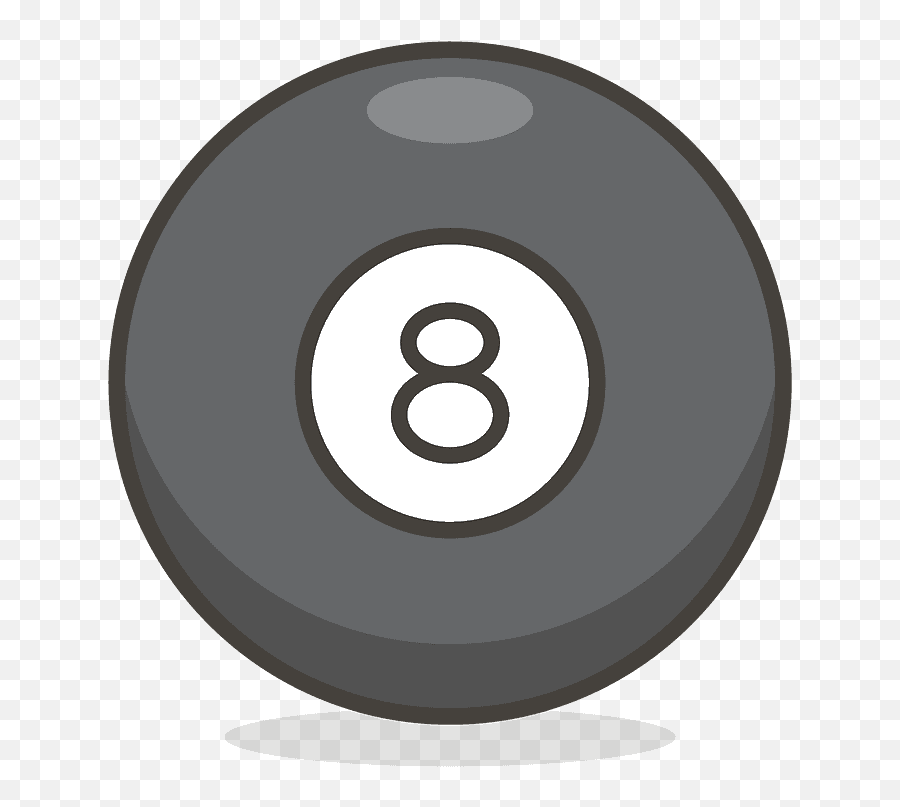 Pool 8 Ball Emoji Clipart - Solid,Crystal Ball Emoji