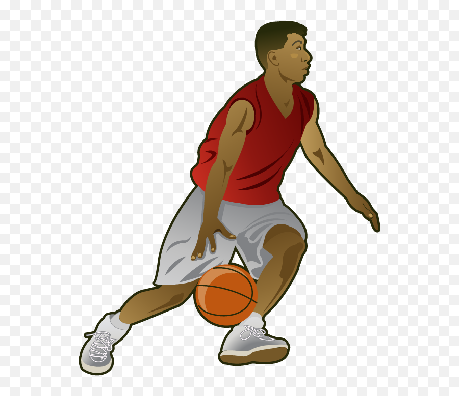 Basketball Player Clipart Transparent - Guy Playing Basketball Clipart Emoji,Nba Player Emoji