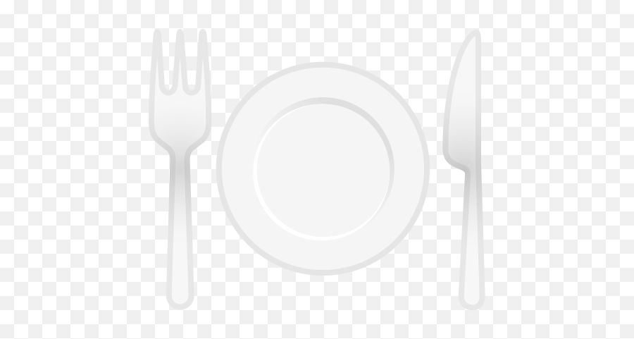 Fork And Knife With Plate Emoji - Fork And Knife Emoji Png,Knife Emoji