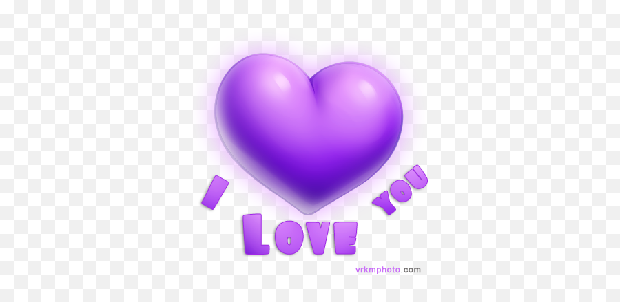 Purple I Love You - Love You Purple Heart Emoji,Colored Heart Emoji Meanings