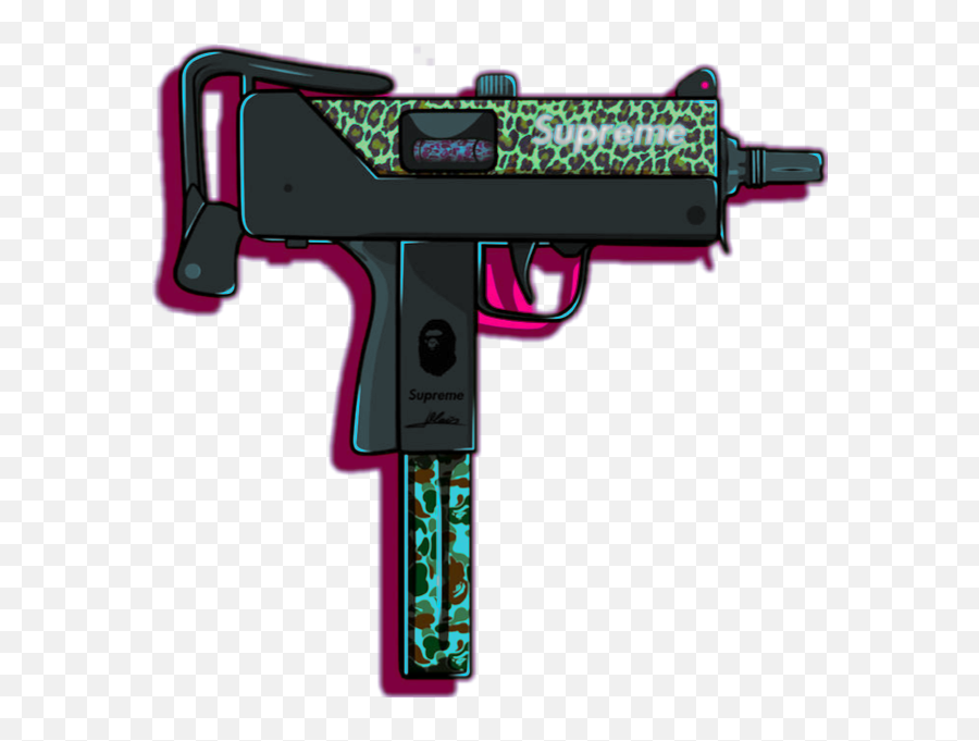 Sticker Gun Supreme Brand Weapon - Firearm Emoji,Water Gun Emoji Transparent