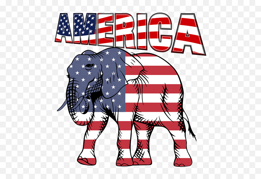 Free American Flag Flag Illustrations - Elephant With American Flag Emoji,Lgbt Flag Emoji