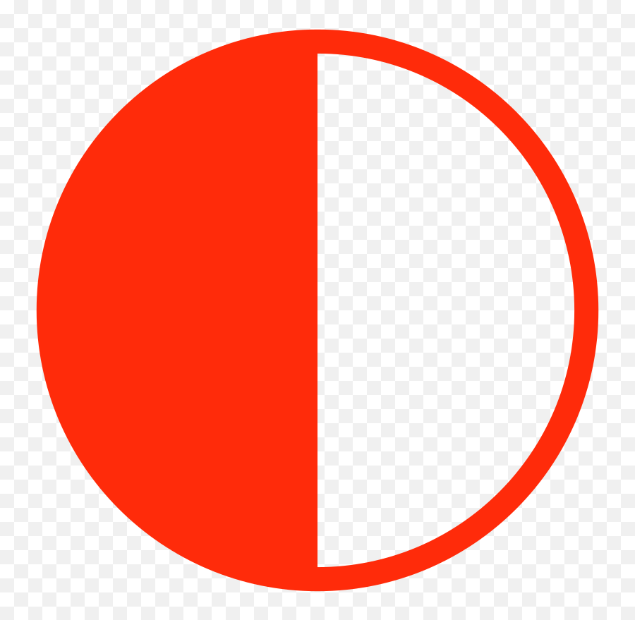Tmt Half - Half Red Circle Png Emoji,Half Heart Emoji