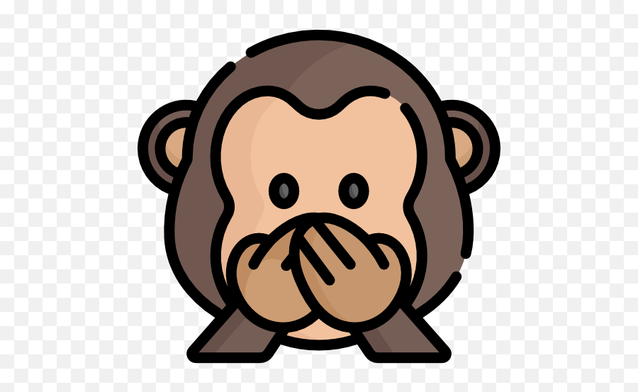 Monkey - Clip Art Emoji,Shy Monkey Emoji