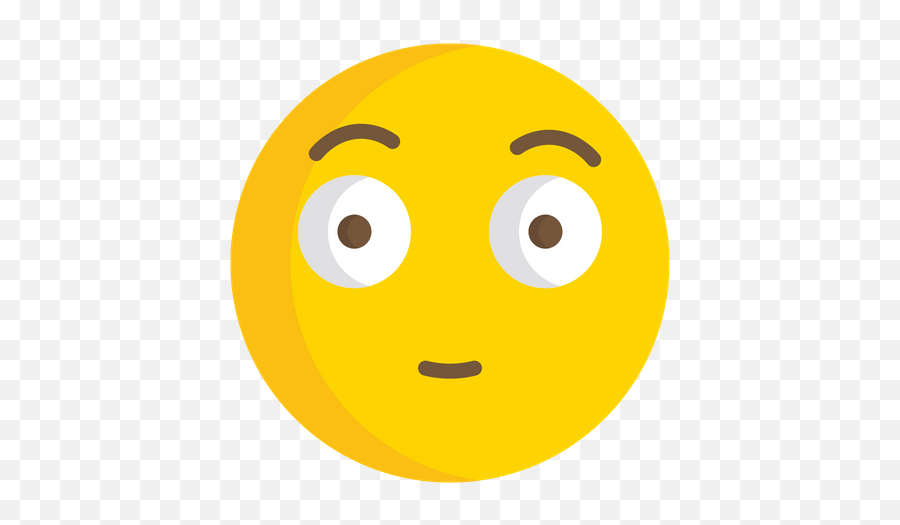 Flushed Face Emoji Icon Of Flat Style - Smiley,Eye Rolling Emoji