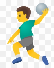 Man Playing Handball Emoji - Dibujos Animados De Balonmano