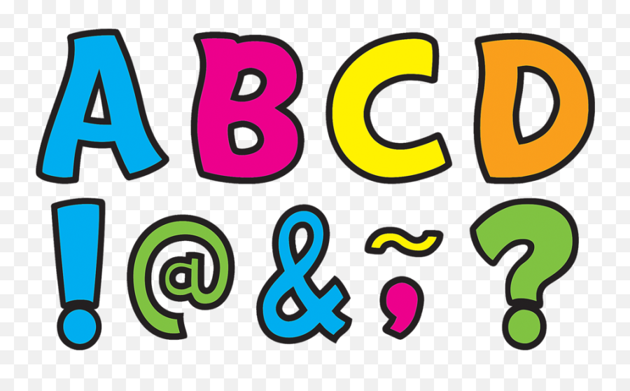 Tcr77217 Neon Brights Funtastic Font 3 Magnetic Letters - Bubble Letter Polka Dot Font Emoji,B Letter Emoji