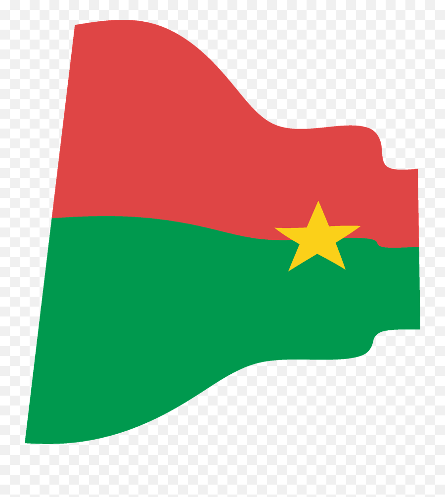 Burkina Faso Wavy Flag Clipart - Vertical Emoji,Barbados Flag Emoji