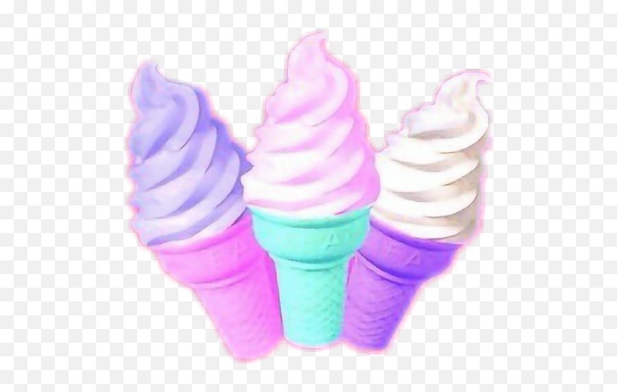Icecream - Pastel Ice Cream Cone Emoji,Yogurt Emoji