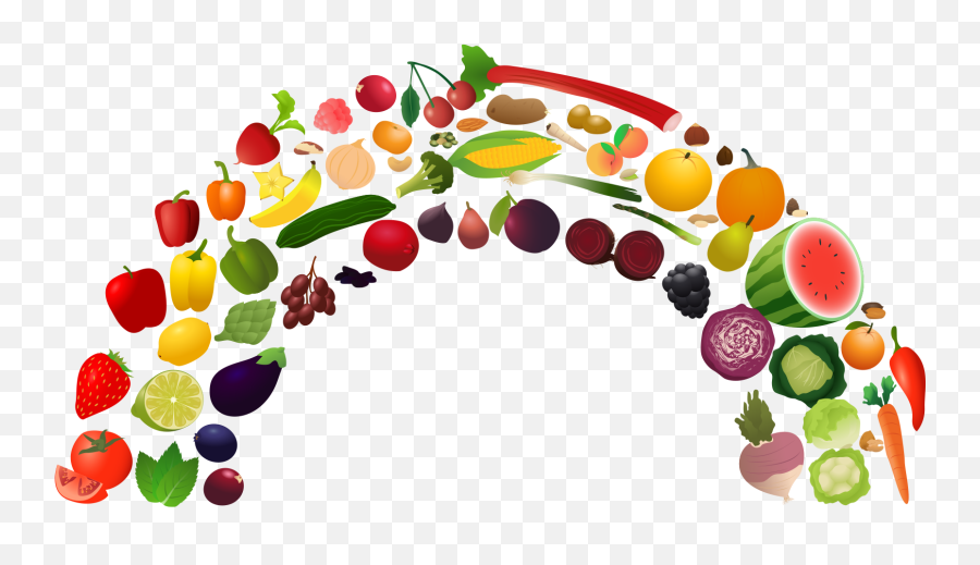 Rainbow Food Clipart - Transparent Background Healthy Food Clipart Emoji,Rainbow Candy Emoji
