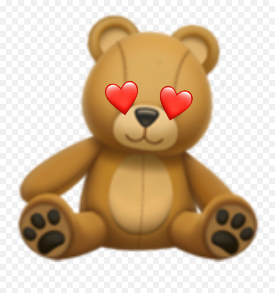 Teddy Bear Emoji Hearteyes Cute Lovely - Teddy Bear Emoji Png,Teddy Bear Emoji