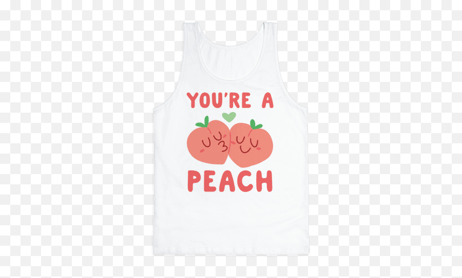 Peach Emoji Tank Tops - Sleeveless Shirt,Emoji Tank Tops