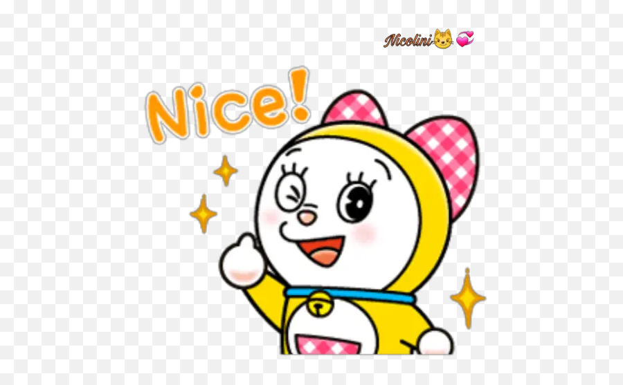 Doraemon 3 Stickers For Whatsapp - Thumbs Up Cute Gif Emoji,Doraemon Emoji