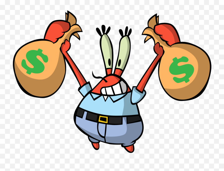 Clipart Money Expense Transparent - Mr Krabs Clipart Emoji,Spending Money Emoji