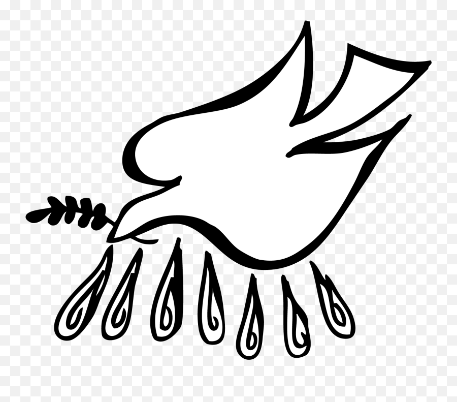 Catholic Drawing Church Transparent - Holy Spirit Clipart Black And White Emoji,Free Catholic Emojis