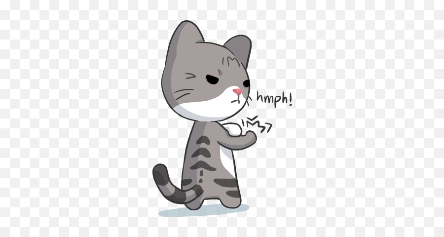Meow The Tabby Cat - Cat Yawns Emoji,Hmph Emoji