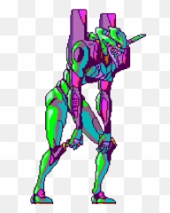 Neon Genesis Evangelion - Evangelion 8 Bit Gif Emoji,Robot Emoticons