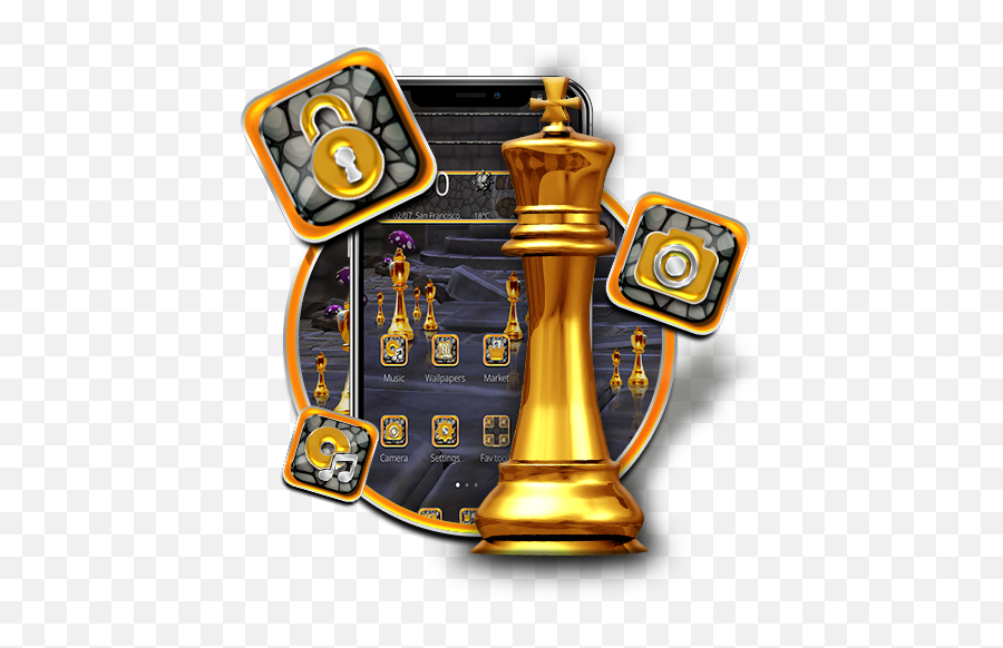 Gold Chess King Theme - Board Game Emoji,Chess King Emoji