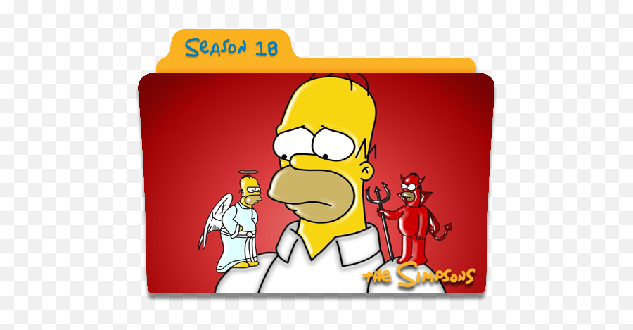 The Simpsons Season 18 Icon - Simpsons Good And Evil Emoji,The Simpsons Emoji
