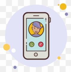 Short Hair Girl Phone Call Icon - Portable Network Graphics Emoji