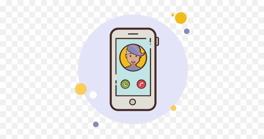 Short Hair Girl Phone Call Icon - Portable Network Graphics Emoji,Phone Call Emoji