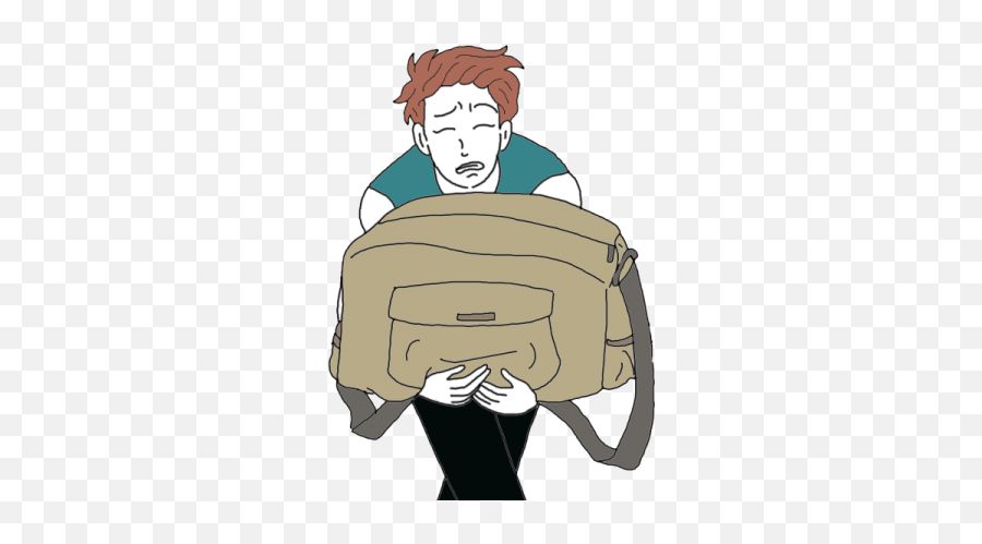 Tired Clipart Heavy Bag Tired Heavy - Cartoon Emoji,Punching Bag Emoji