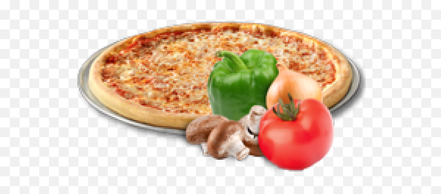 Download Garden Vegetable Pizza - Mushroom And Pepper Pizza Cheese Pizza Transparent Emoji,Pepper Emoji Png