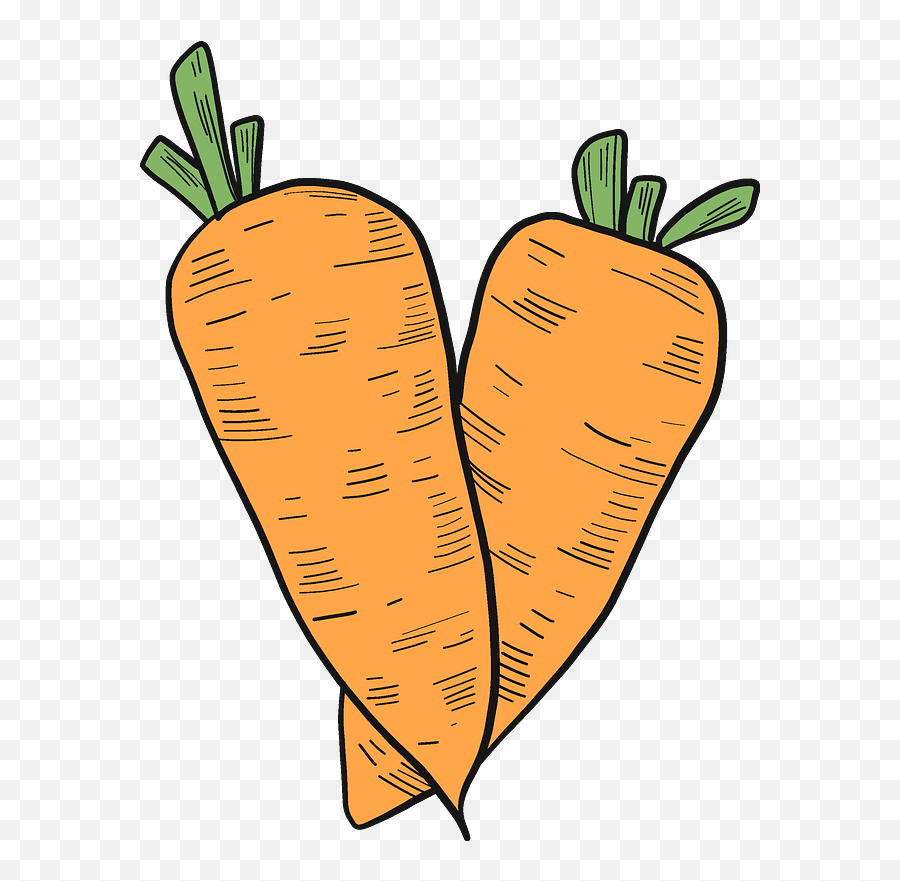 Two Carrots Clipart - 2 Carrots Clipart Emoji,Carrot Emoji