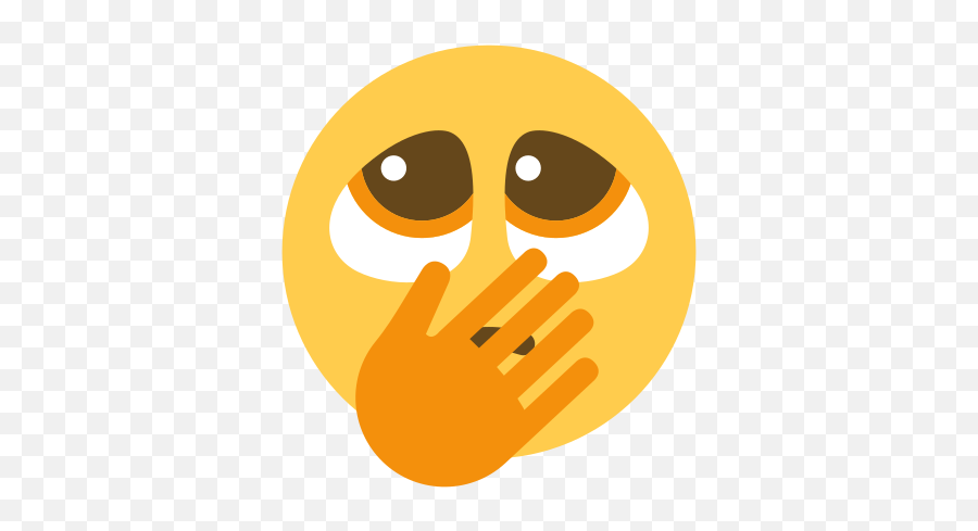 Emoji Remix On Twitter Pleading Hand Over Mouth - Happy,Mouth Emoji