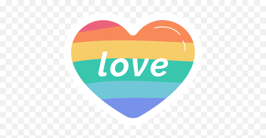 Love Rainbow Heart Sticker - Arco Ires De Amor Png Emoji,Rainbow Heart Emoji