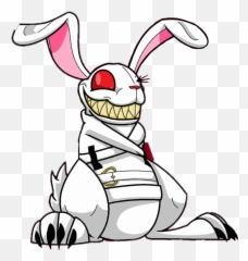 Psycho Bunny Sticker - Rabbit In A Straight Jacket Emoji