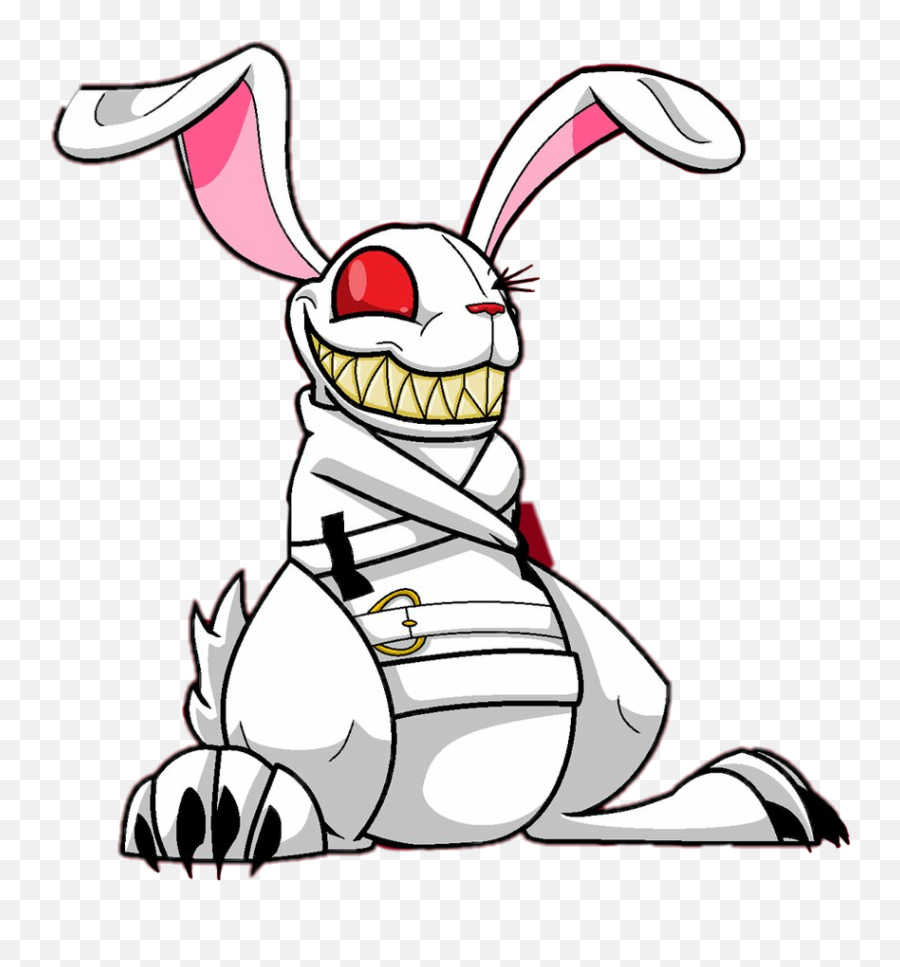 Psycho Bunny Sticker - Rabbit In A Straight Jacket Emoji,Psycho Emoji