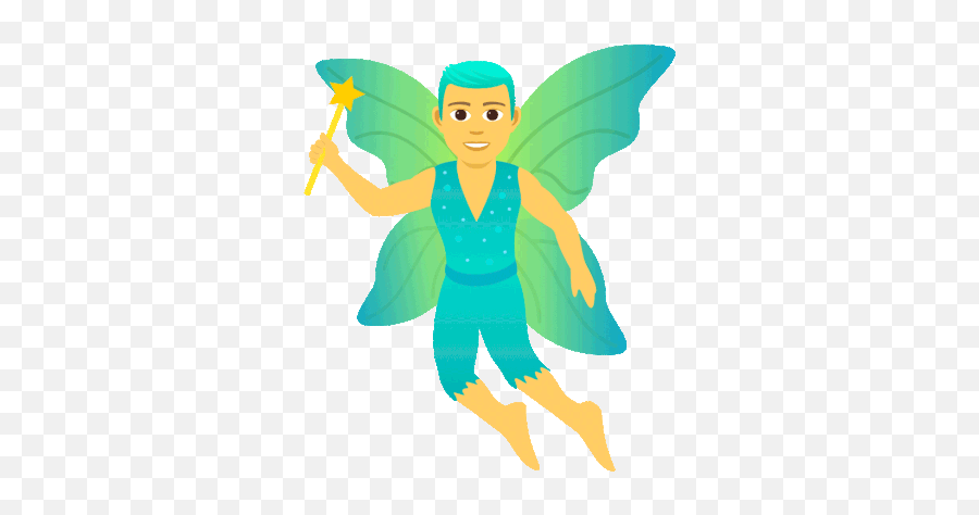 Man Fairy Joypixels Gif - Manfairy Joypixels Man Discover Fairy Emoji,Fairy Tail Emoji