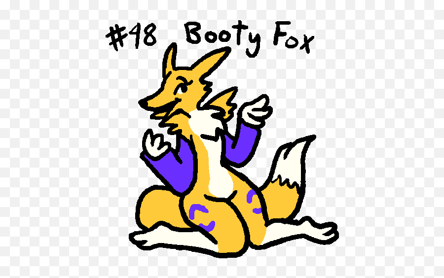 Booty Fox Renamon Know Your Meme - Fictional Character Emoji,Butt Emojis