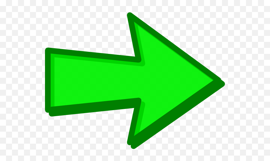 Green Right Arrow - Transparent Background Green Arrow Clipart Emoji,Green Arrow Emoji