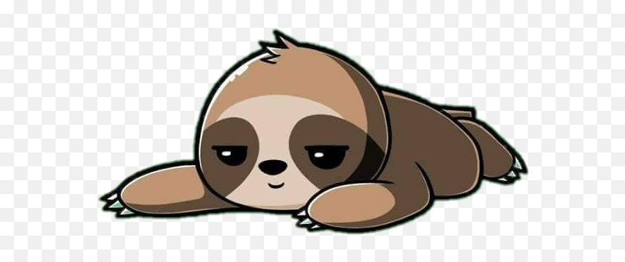 Freetoedit Cute Kawaii Lazy Sloth - Kawaii Sloth Transparent Background Emoji,Couch Potato Emoji