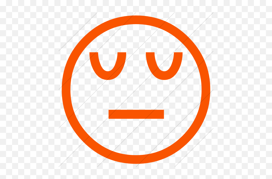 Simple Orange Classic Emoticons Pensive - Emoji Domain,Pensive Emoticon