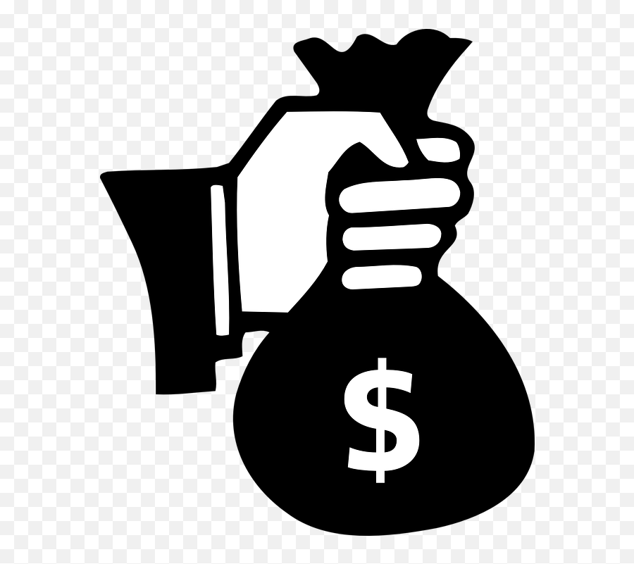 Money Bag Bank Robbery Hand - Bag Of Money Silhouette Emoji,Girl ...