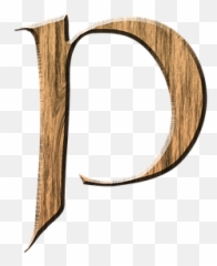 Wooden P Letter - De Madeira Png Emoji
