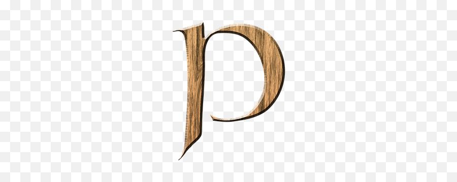 Wooden P Letter - P De Madeira Png Emoji,Letter Knife Emoji