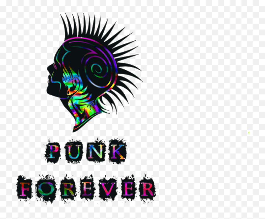 Punk Mohawk Hair Rock Music - Rambut Punk Animasi Emoji,Chicken Bone Emoji