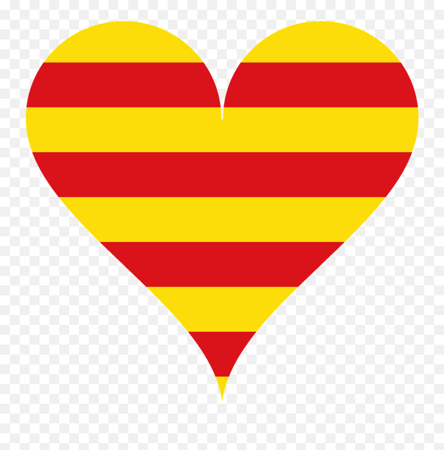 Heart Love Affection Catalonia Yellow - Corazon Rojo Y Amarillo Emoji,Heart In A Box Emoji